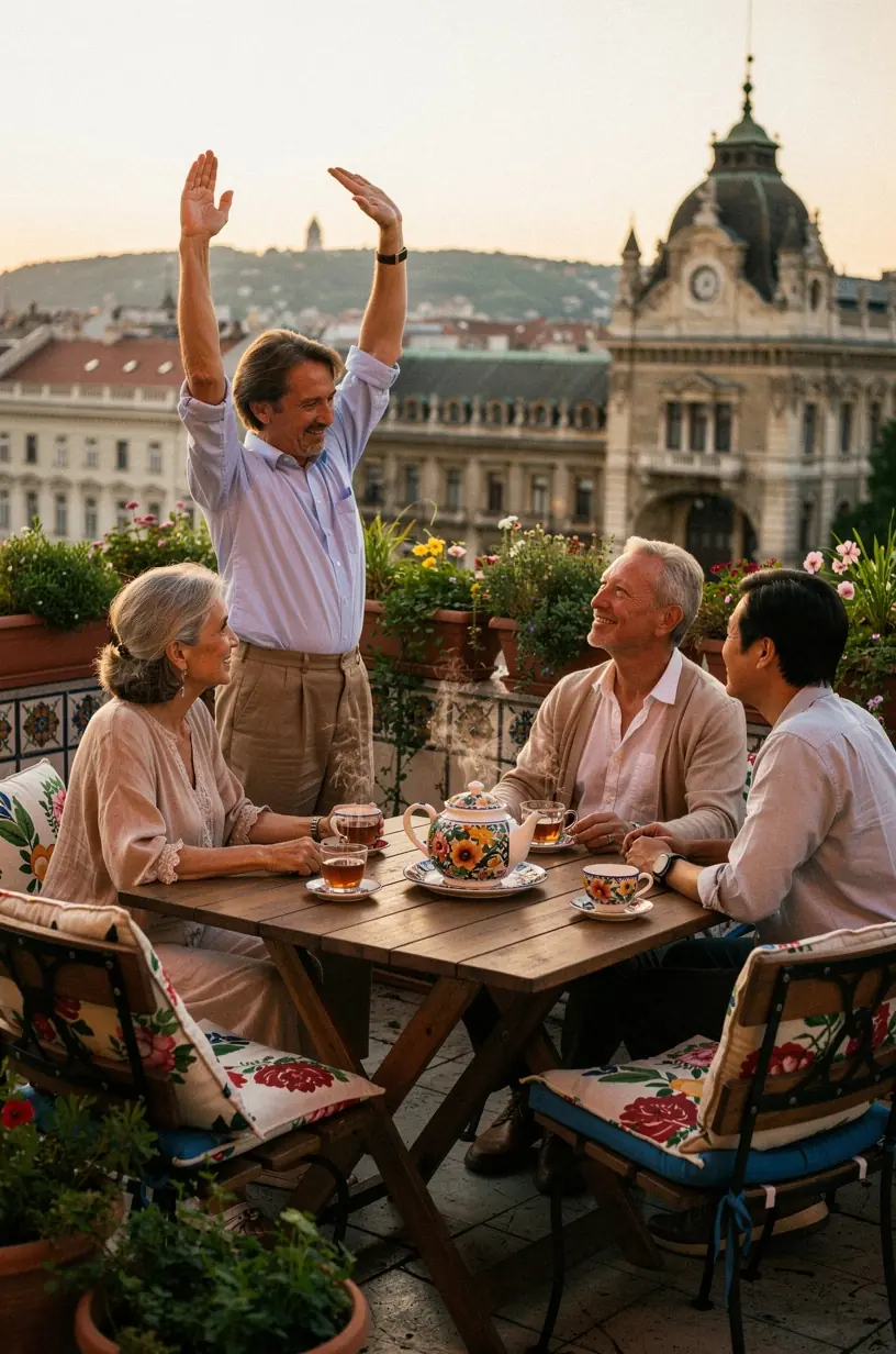 Egészségtudatos felnőtt, aki természetes alapanyagú teakeverékeket választ az ízületi könnyedség támogatására.