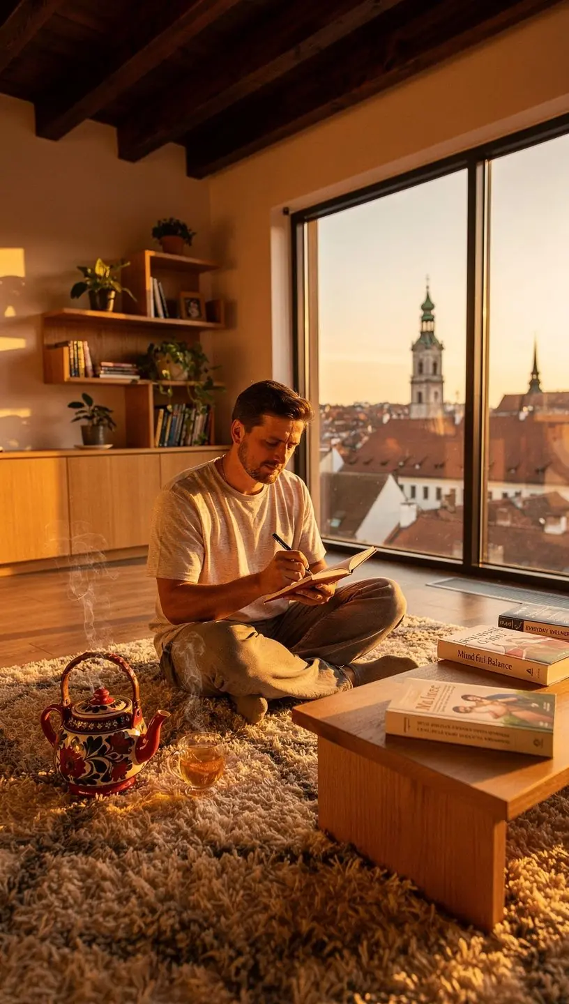 Infografika az ízületbarát szokásokról és a napi teafogyasztás előnyeiről, oktató jelleggel bemutatva.